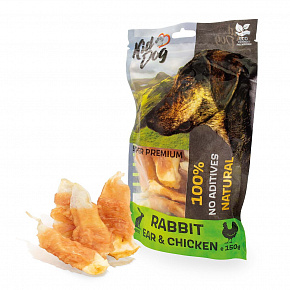 KIDDOG SUPER PREMIUM 100% pierś z kurczaka na króliczym uchu 150 g