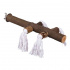 Drewniana żerdź z bawełną duża 25cm/25mm