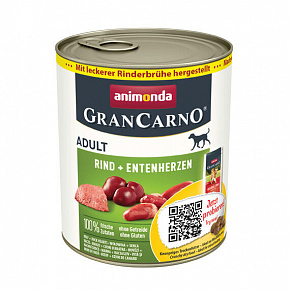 GRANCARNO Adult - wołowina, kacze serca 800g