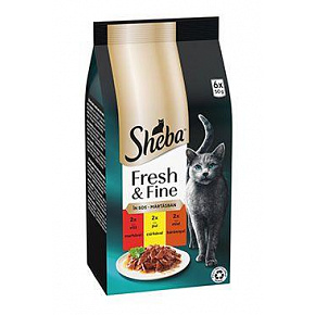 Sheba saszetka Fresh&Fine mix wołowina, kurczak, jagnięcina 6x50g