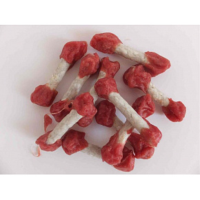 Przysmak Salač Kość hantel z mielonej skóry bawolej z kaczym mięsem 250 g Przysmak Salač Kość hantel z mielonej skóry bawolej z kaczym mięsem 250 g