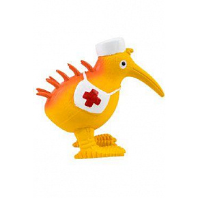 Zabawka dla psa NURSE lateksowa, piszcząca, pomarańczowa 13cm Kiwi