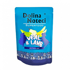 DOLINA NOTECI SUPERFOODS cielęcina i jagnięcina saszetka dla psów 300 g