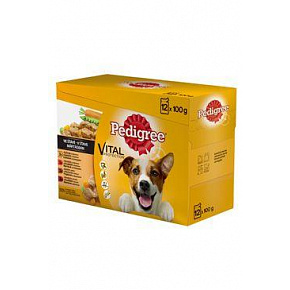 Pedigree saszetka Adult mięso.wybór z kapustą.w soku 12x100g