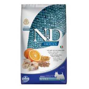 N&D OCEAN DOG LG Adult Mini Dorsz & Pomarańcza 2,5kg