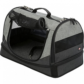 Torba transportowa-legowisko HOLLY 50x30x30 cm nylon, czarno/szara (max 15kg)