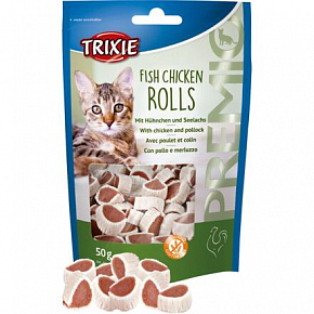 Premio ROLLS Light - rolki kurczak - łosoś 50g TRIXIE Premio ROLLS Light - rolki kurczak - łosoś 50g TRIXIE