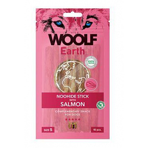 WOOLF Earth poch. NooHide S Sticks z łososiem 90g