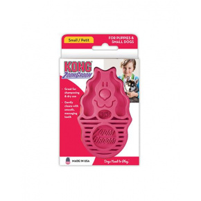 Grzebień Kong gumowy ZoomGroom różowy L - 11,5 × 7 × 2,5 cm