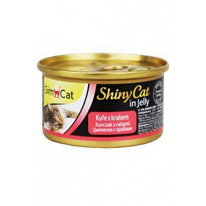 GimCat ShinyCat konserwa. kurczak&krab 70g