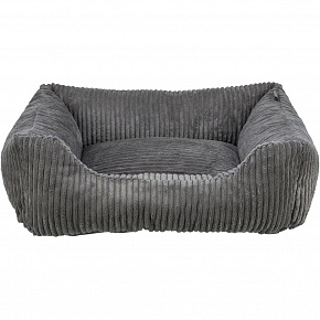Vital Bed JONNA ortopedyczne prostokątne legowisko 120 x 80 cm, sztruksowy plusz, ciemnoszary