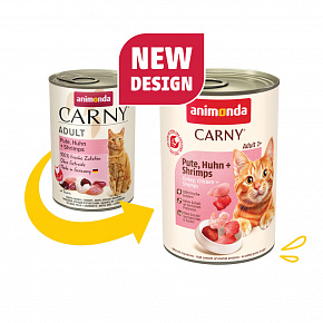 ANIMONDA puszka CARNY Adult - indyk, kurczak+krewetki 400g ANIMONDA puszka CARNY Adult - indyk, kurczak+krewetki 400g