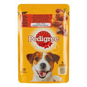 Mars PEDIGREE saszetka dog ADULT mieszanka wołowiny i wątróbki w galarecie 24 x 100 g