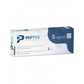 PEPTYS 5 roztwór peptydów PEP-52 z kolagenu 5 mg/ml (wstrzyknięcie wypełnione, niskocząsteczkowe peptydy (LWP) 1x2 ml)