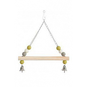 Drewniana huśtawka dla ptaków z łańcuszkiem 26cm Zolux