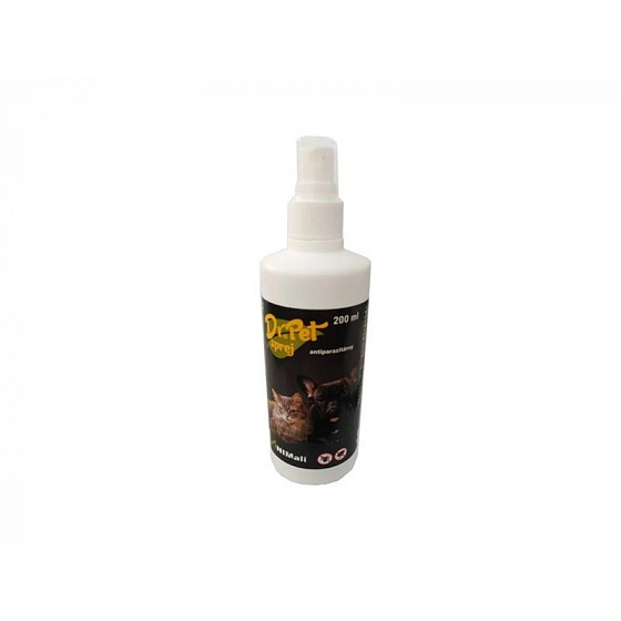 Spray Dr.Spray przeciwpasożytniczy z efektem repelentu dla psów i kotów 200 ml (tick and flea repellent spray for dogs and cats)