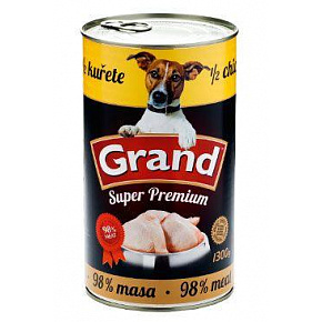 GRAND Dog konserwa. SuperPremium 1/2 kurczaka 1300g