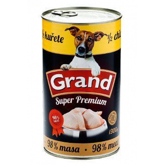 GRAND Dog konserwa. SuperPremium 1/2 kurczaka 1300g