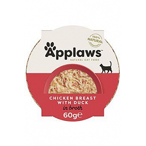 Applaws Cat miska Adult Broth pierś z kurczaka z kaczką 60g