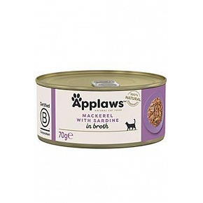 Applaws Cat konserwa. Adult Broth makrela z sardynkami 70g