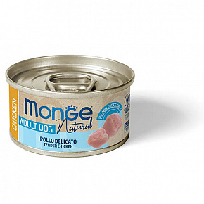 MONGE DOG NATURAL delikatne mięso z kurczaka dla psów 95 g MONGE DOG NATURAL delikatne mięso z kurczaka dla psów 95 g