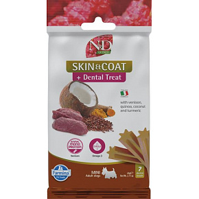 Przysmak Farmina Quinoa Dog Skin Coat Venison Adult Mini 60g Przysmak Farmina Quinoa Dog Skin Coat Venison Adult Mini 60g