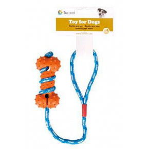 Zabawka dla psa Kość kolczasta na sznurku 45cm