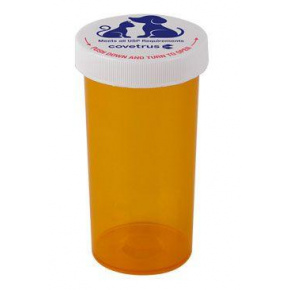 Butelka na leki z zakrętką, plastikowa, żółta 75ml 10 sztuk CVET
