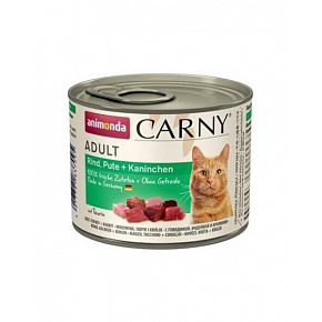Animonda CARNY® cat Adult wołowina, indyk i królik opak. 6 x 200 g puszka
