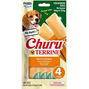 Churu Dog Terrine kuřecí plemena M 4x15g Churu Dog Terrine kuřecí plemena M 4x15g
