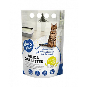 Żwirek DUVO+ dla kotów Premium silikonowy cytrynowy 5 L