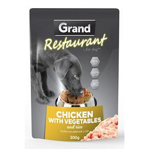 GRAND Dog saszetka Restaurant kurczak z warzywami 300g GRAND Dog saszetka Restaurant kurczak z warzywami 300g