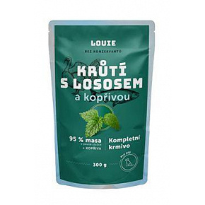 Louie Dog saszetka Indyk z łososiem i pokrzywą 300g