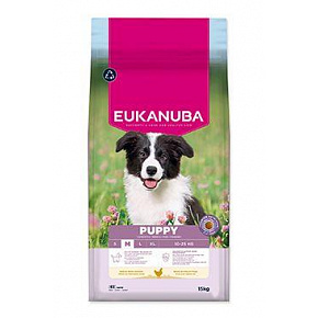 Eukanuba Dog Puppy Medium bogaty w świeżego kurczaka 15kg