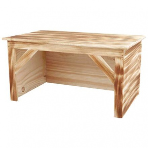 Drewniany domek dla królików, opalane drewno 50 x 26 x 31 cm