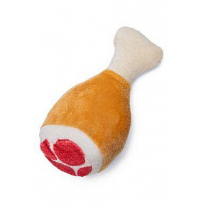 Zabawka dla psa Kurze udo piszczące 14cm plusz KAR