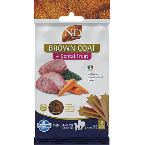 Przysmak Farmina ND Brown Dog Lamb Potato Carrot Spirul Adult medium & maxi 100g