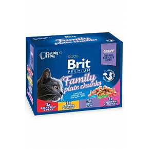 Brit Premium Cat saszetka Family Plate 1200g (12x100g)