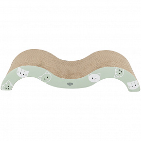 MIMI drapak tekturowy fala 50 x 9 x 23 cm, z kocimiętką, szałwiowy/szary - OFERTA LIMITOWANA