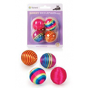 Zabawka dla kota Piłka Zorby tęczowe 4 szt. Zabawka dla kota Piłka Zorby tęczowe 4 szt.