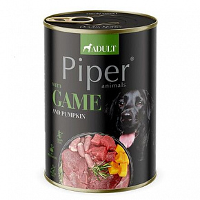 NEW PIPER z dziczyzną i dynią, konserwa dla psów 400 g