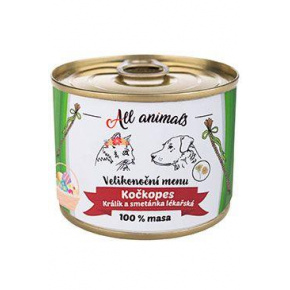 All Animals kotopies Velikon.menu królik+śmietanka 200g