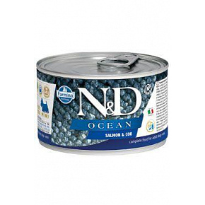 N&D DOG OCEAN Adult Łosoś i Dorsz Mini 140g