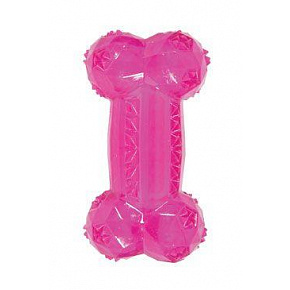 Zabawka dla psa BONE TPR POP kość 14cm różowa Zolux