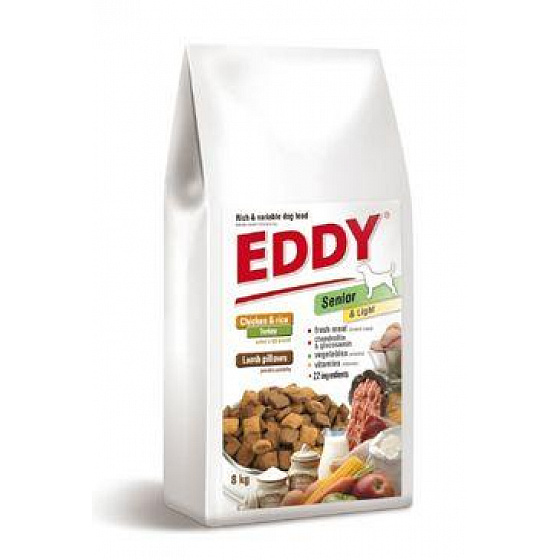 EDDY Senior&Light Breed z mięsistymi poduszeczkami 8kg