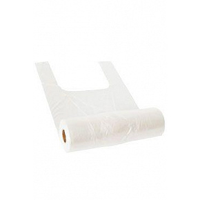 Torba mikroténowa przezroczysta z uszami - rolka 200 sztuk na 5 kg