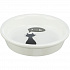 Ceramiczna miska z czarnym kotem, z białym brzegiem 0,25 l/13 cm