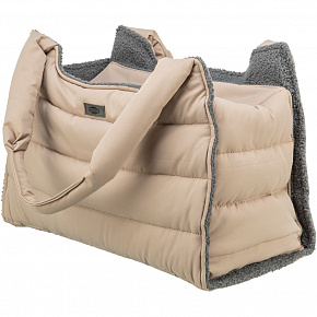 Transportowa torba GINA, 42 x 22 x 58 cm, do 6 kg, pikowana, wewnątrz miękki plusz, w kolorze cielistym