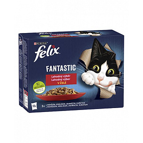 Nestlé FELIX Fantastic cat Multipack mięsny wybór w galarecie saszetka 12x85 g