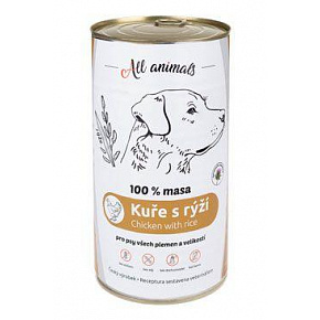 All Animals DOG konserwa. Mielone z kurczaka z ryżem 1200g
